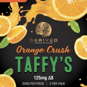 Derived Delta 8 Orange Crush Taffys 125mg