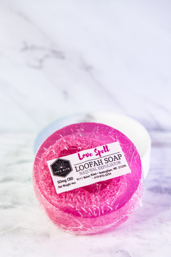 Live Rite Loofah Soap - 50mg - Various Scents