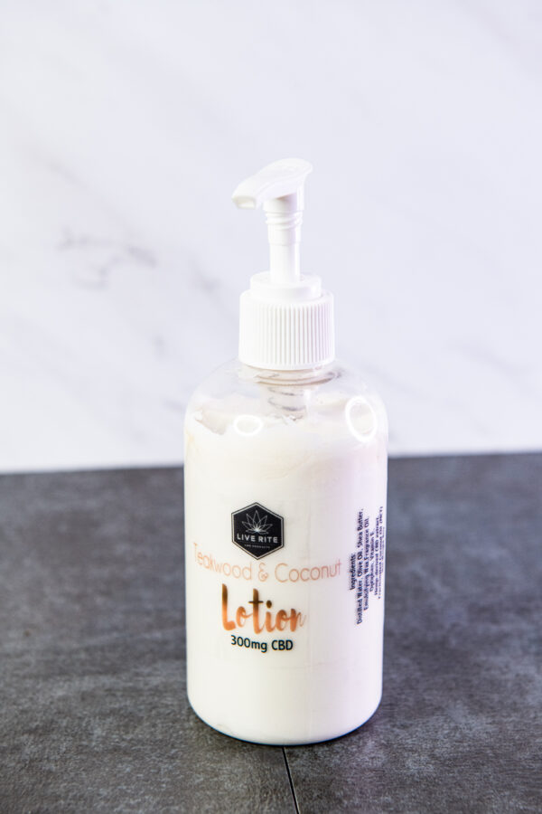 Live Rite Lotion - Various Scents - 300mg CBD Isolate / 8 oz bottle