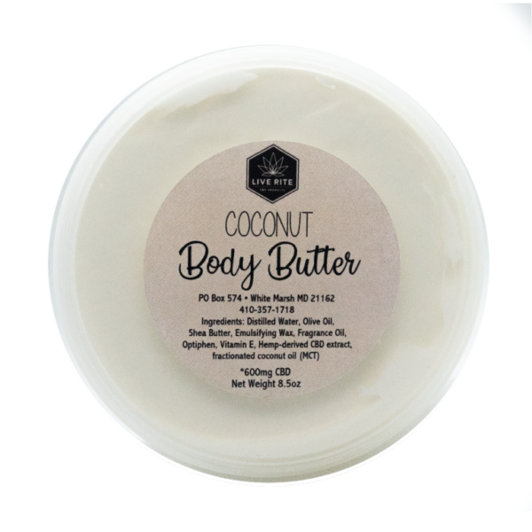 Live Rite Body Butter - 600mg - Various Scents
