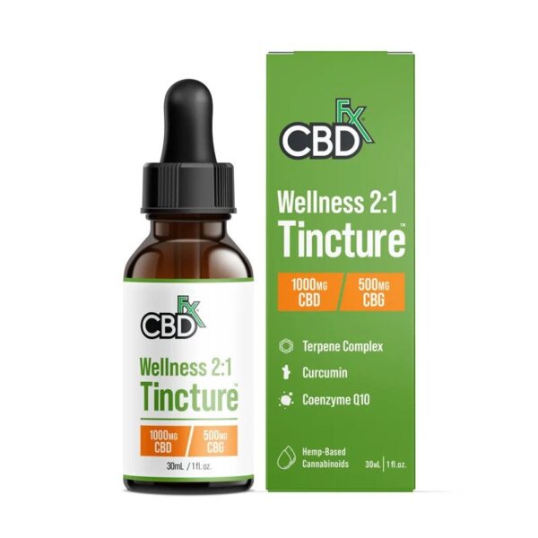 CBDFx Wellness 2:1 CBD + CBG Tincture, 1000mg