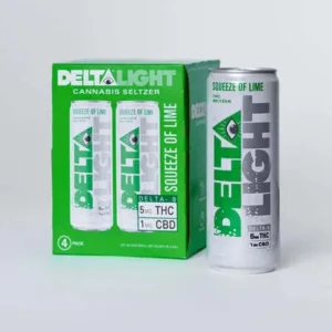 Delta Light Water, THC-Infused Sparkling Drink 4pk, 20mg, Assorted Flavors